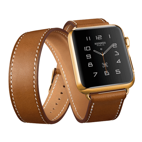 Rose gold apple 2025 watch with hermes band