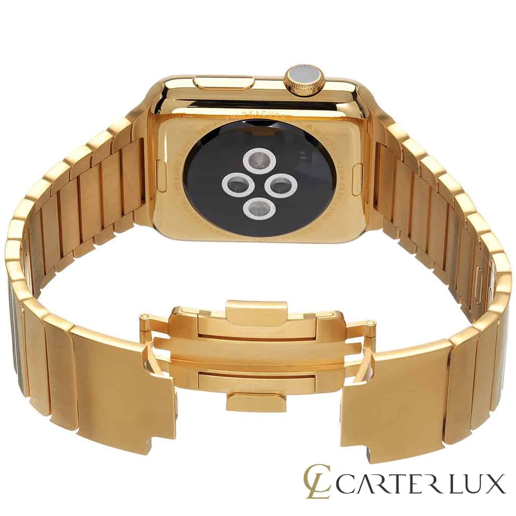 Thin Gold Watch Band Bracelet with Diamonds – Max & Addy