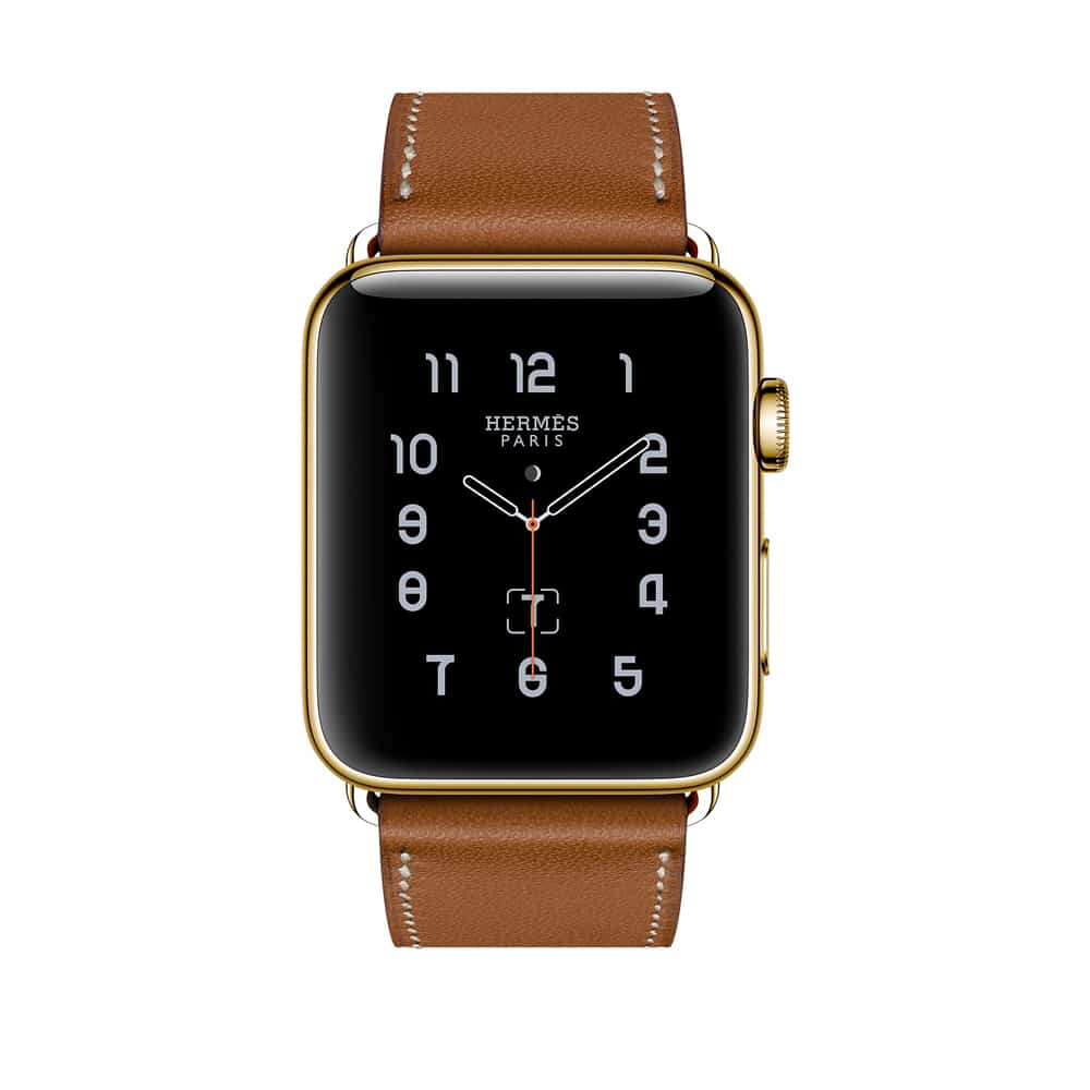 Hermès Single Tour Fauve Barenia 24K Gold Plated Series 5 Apple Watch ...