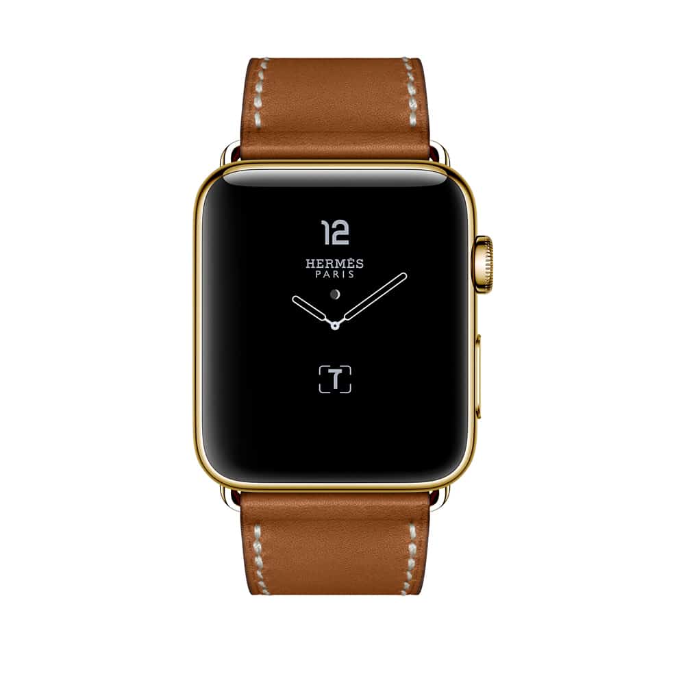 Hermes Apple Watch - 38mm Fauve Barenia Leather Single Tour