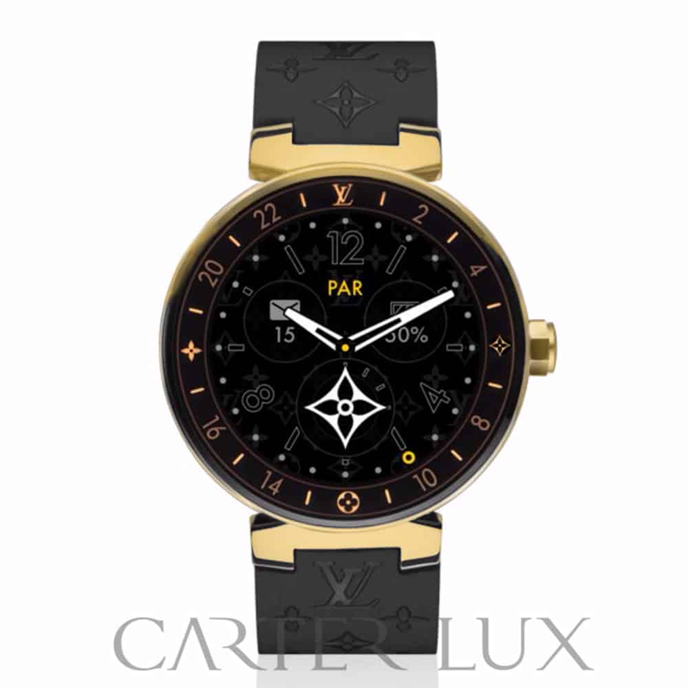 LOUIS VUITTON WORLD TOUR GRAPHITE LIMITED EDITION WATCH WITH EXTRA