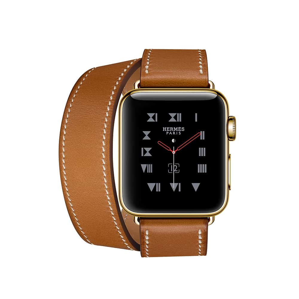 Hermès Double Tour Fauve 41mm 24K Gold Plated Apple Watch Series 7