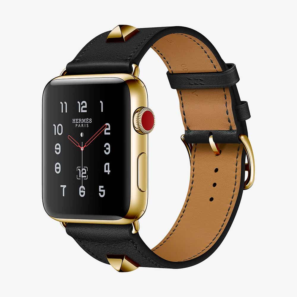 Hermès Tour Noir Médor 42mm 24K Gold Plated Apple Watch 5 - Carterlux.com
