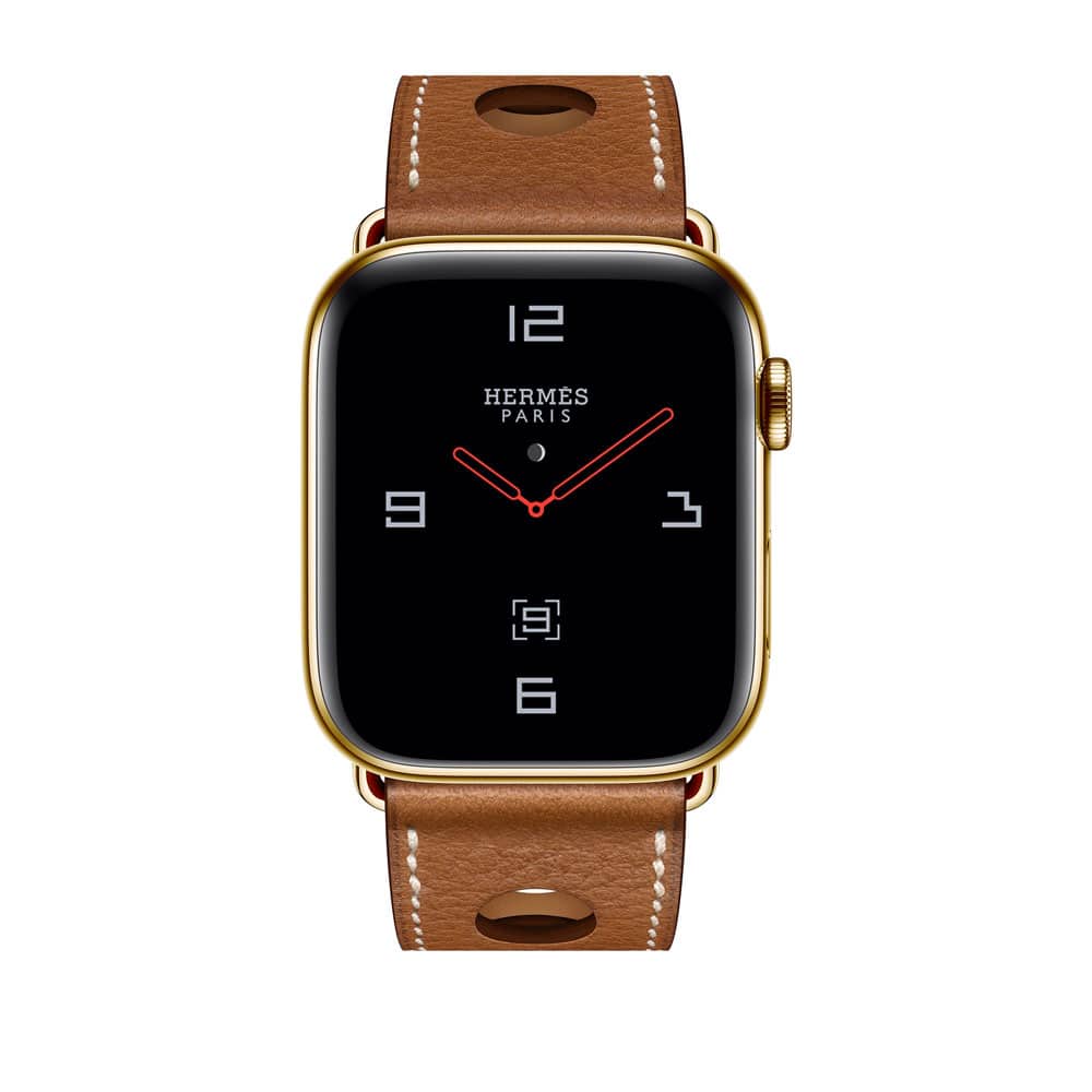 Hermès Single Tour Fauve Rallye 24K Gold Plated 44mm Apple Watch Series 5