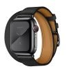 Hermès Noir Swift Leather Series 7 41mm Apple Watch Space Black Double Tour