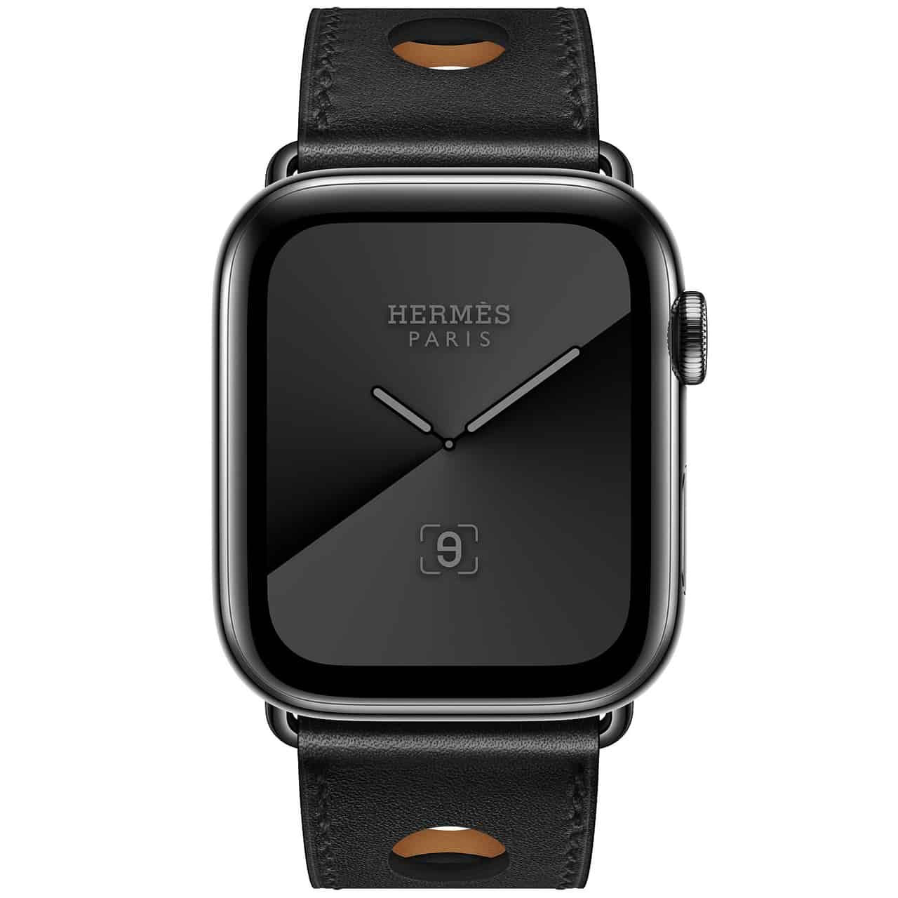 Hermès Noir Rallye Swift Leather Series 7 45mm Apple Watch Space Black