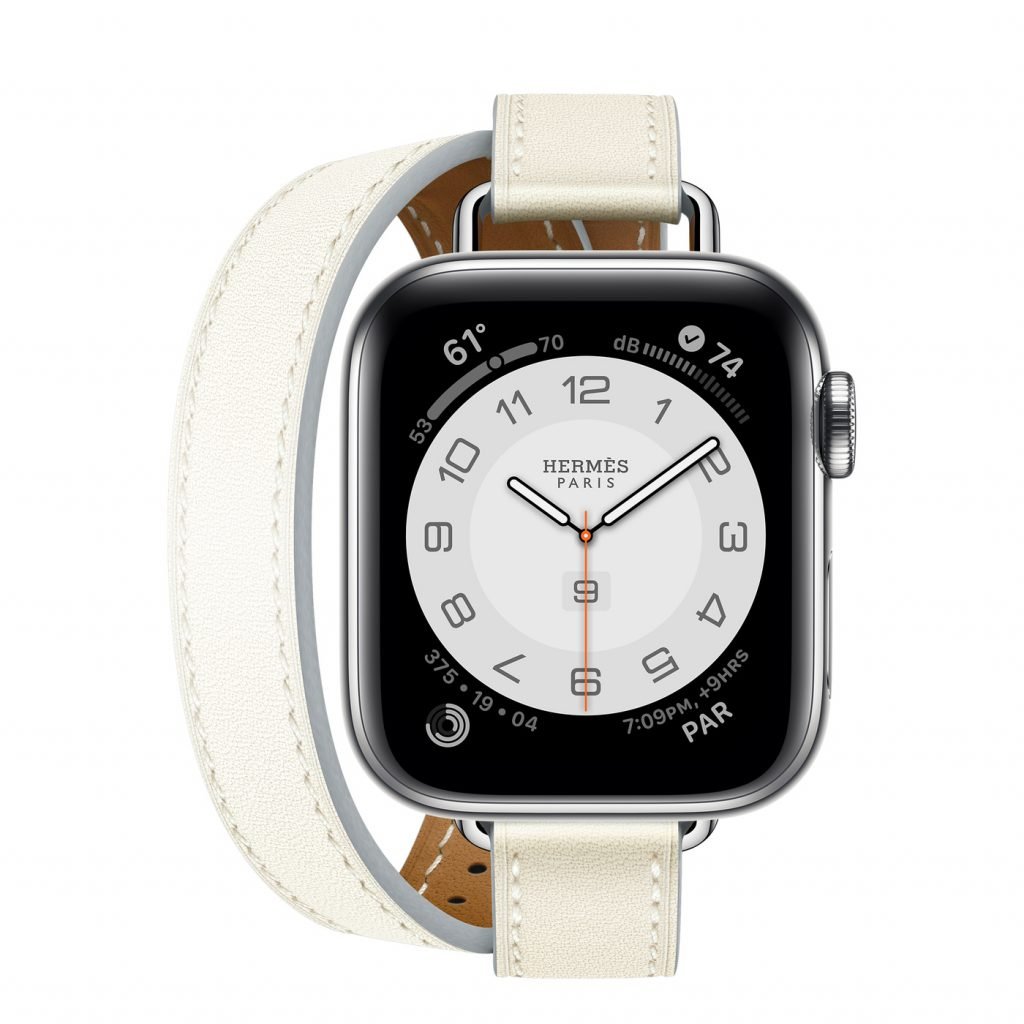 Hermès Attelage Double Tour White 40mm Apple Watch Band