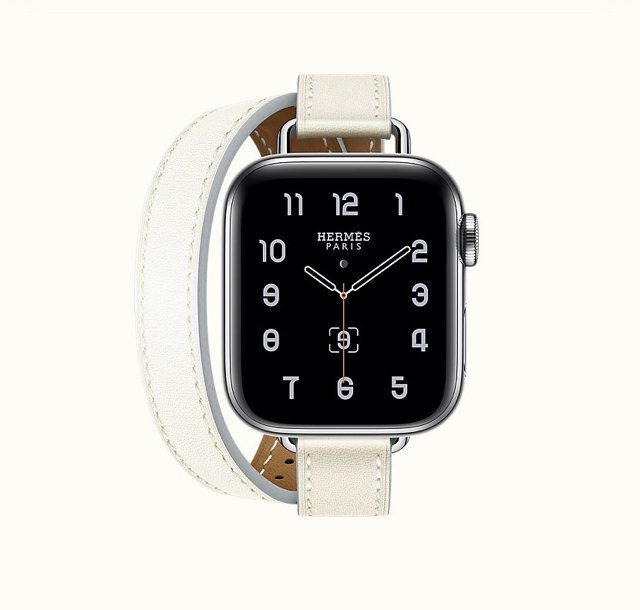 Hermès Attelage Double Tour White 40mm Apple Watch Band