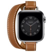 Hermes Apple Watch Series 6 with Attelage Double Tour Fauve - Carterlux.com