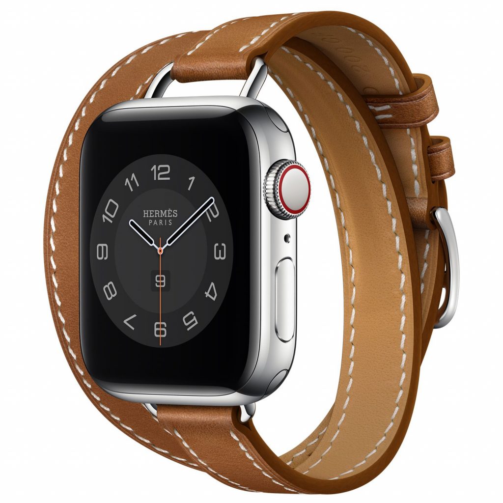 Hermes Apple Watch Series 6 with Attelage Double Tour Fauve - Carterlux.com